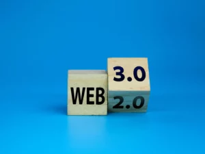 wooden blocks with web 2.0 3.0 written on them